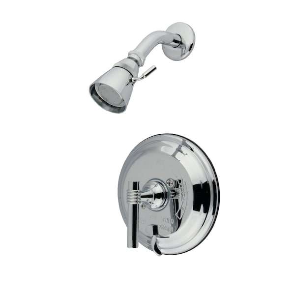 Shower Faucet, Polished Chrome, Wall Mount